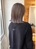 切りっぱなしロブ&グレーベージュ☆
