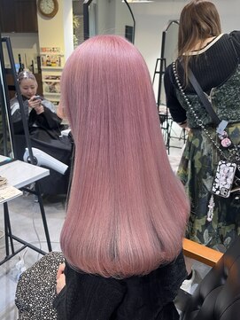 フォルテ 榛原パームス店 前髪カタログアンブレラカラーこなれミディーウェーブパーマ