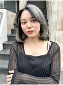 【韓国】韓国ボブ×美髪デザインカラーグレージュブラック