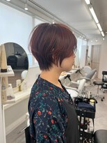 アルトル 池袋(altru)&nbsp;◇ショートボブホワイトグレージュミニウルフチェリーブラウン