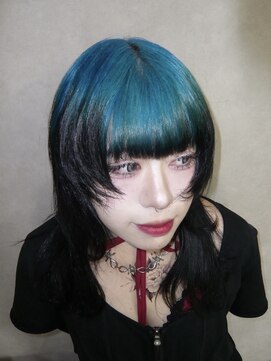 アルレン(Allen) ルーツカラー/ターコイズブルー「ブリーチ/宇都宮」