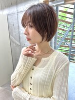 ミィ 浦和(mee) 透明感カラー ボブ 前髪 ショート カラー ブリーチ&ダブルカラー