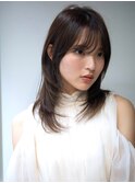 小顔ロングレイヤー/シースルーバング/青山表参道/20代30代40代