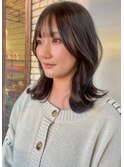 【安江理緒】くびれ顔周りレイヤー×透明感グレージュ
