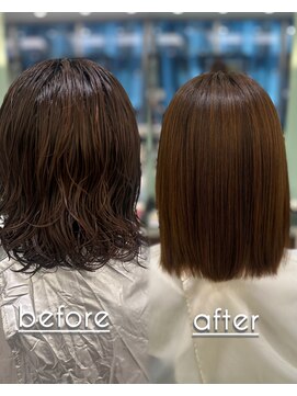 パーマ落としラボ アピッシュ 銀座(apish) 浅子小百合/艶々にパーマ落とし12000円コース