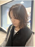 顔まわりレイヤーのニュアンスパーマ