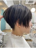 刈り上げマッシュショート☆刈り上げショート☆チャコールグレー