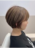 三宮 ショートボブ 白髪ぼかし 白髪染め 縮毛矯正 髪質改善 