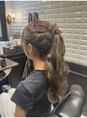 お団子ポニーテール