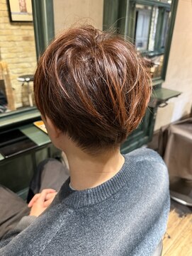 モナン(monan) メンズショートバーガンディブラウンベージュアンブレラカラー