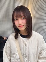 エン 栄店(enne)&nbsp;ココアベージュ/クラゲヘアー/ボブレイヤー/小顔/黒髪/栄