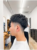 天神大名フェードツーブロック刈り上げありスパイキーショート