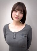 ボブレイヤーストレートマロンベージュ