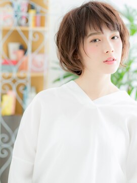 ネル 仙台(Nelu) 仙台/髪質改善/ダスティピンク!小顔ハッシュボブパーマe