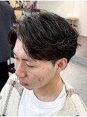 宇都宮メンズカットメンズパーマニュアンスパーマセンターパート