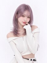キャロル(CAROL)&nbsp;ラベンダーピンク×韓国レイヤーミディ