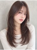 レイヤーカット/レイヤーウルフ/前髪カット/顔まわりレイヤー