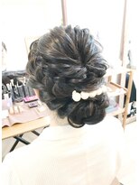 ロカット サロン(Roquat Salon)&nbsp;編み込みロングアップアレンジ【ヘアセット 立川/立川南　浴衣】