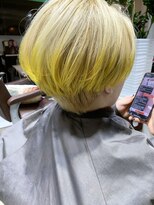 アグラン 梅田本店(a Gland)&nbsp;イエローグラデーション×ハンサムショート　a Gland梅田本店