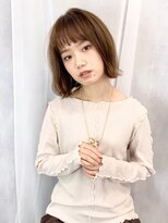 エムスラッシュ たまプラーザ(M.SLASH)&nbsp;オン眉/暖色系カラー/外ハネ/小顔/くせ毛カット/たまプラーザz2