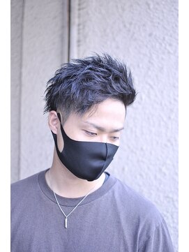 ブレイズ ザ サロン(BLAZE THE SALON) 暗髪ゆるツイストアシメ風アップバングショート【BLAZE 大庭】