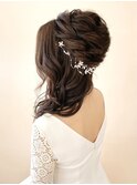 後ろ夜会サイドダウン　ヘアセット