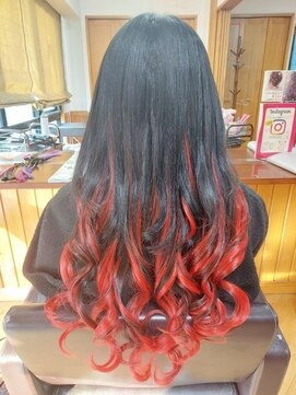 エクステンション クーチャー(Extention Cu'cha) エクステ120g 赤グラデ！！