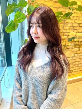 ビーハイブ 一番町店 アヴェダ(BEHIVE) 大人かわいいロングレイヤーとラベンダーグレージュ