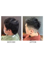 ヘアーメイク クーラ 行橋店(Hair make CURA)&nbsp;爽やかショート☆ビジネス刈り上げツーブロックブラック