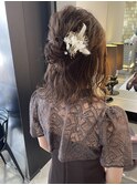 ハーフアップヘアセット♪