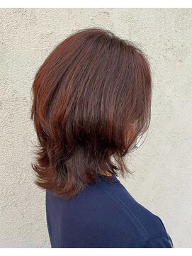 ウーヴリール 総社店(ouvrir) レイヤースタイル×レッドブラウン