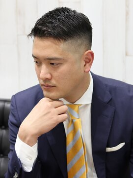 ヨシザワインク プレミアム 横浜 桜木町店(YOSHIZAWA Inc. PREMIUM) ふんわりアップハイフェードメンズフォーマルスーツスタイル