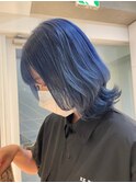 【川辺晴加】ウルフレイヤーxネイビーブルー/ハイブリーチ