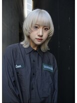 ディーン 名駅店(DEAN)&nbsp;ホワイトシルバー ボブウルフ ショートウルフ ホワイトカラー