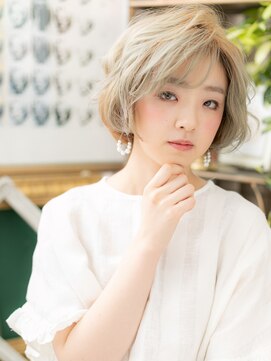 カバーヘアアンドスパ ブリス 浦和(COVER HAIR&SPA bliss) ★ハイトーンカラーホワイトベージュマッシュボブ10代20代★10