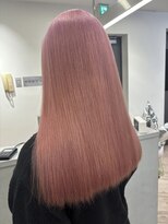 ルーブ トウキョウ(Loob. TOKYO)&nbsp;ハイトーンカラーミルクティーピンクベージュレイヤーカット韓国