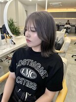 サンド 鹿児島中央(sand)&nbsp;@ayumi.sand ラベンダーグレー　ロブヘア