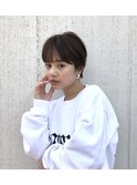 ナチュラルマッシュショート×ナチュラルベージュカラー