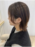 大人かわいい小顔外ハネミディアムボブ前髪なし20代30代40代50代