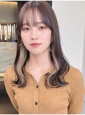 ”インナーカラーベージュ×ブラウン