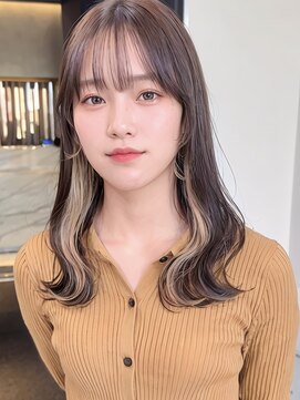 ミーム 原宿 表参道(meme) ”インナーカラーベージュ×ブラウン