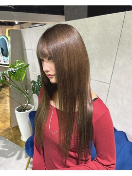 ハンナ 札幌(HANNAH) 柔らかブラウン　縮毛矯正　ストレート　くびれヘア