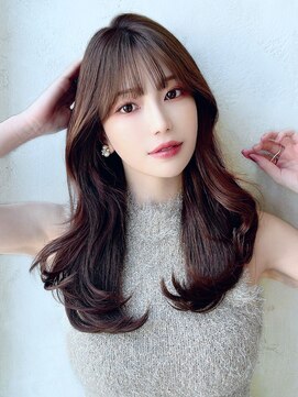 エインアンリー 明治神宮前(AIN.ANLY.) 韓国風パーマくびれ似合わせカットロングレイヤー前髪カット韓国