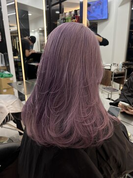 ラピス 渋谷本店(Lapis) パープルカラー/ラベンダーカラー/バタフライレイヤーカット