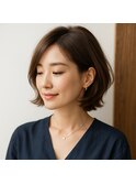 軽やかふんわり大人ボブ 20代 30代 40代 50代 60代 髪質改善