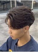 仙台フェザーショート毛流れ強めフェザーパーマセンターパート◯