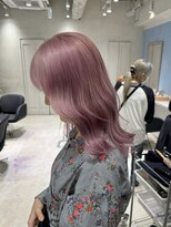 アソビセカンド 原宿(ASOBI 2nd) ダブルカラー/黒髪/ボブルフ/ネビージュ/原宿/前髪/ピンクパール
