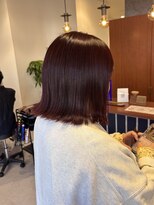 クレーデ 姪浜店(Crede) ワインレッド/暖色カラー/ワンカラー/ブリーチなし