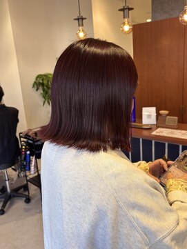 クレーデ 姪浜店(Crede) ワインレッド/暖色カラー/ワンカラー/ブリーチなし