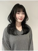 ミルクティーブロンド/ダークブルー/デジタルパーマ/名古屋駅